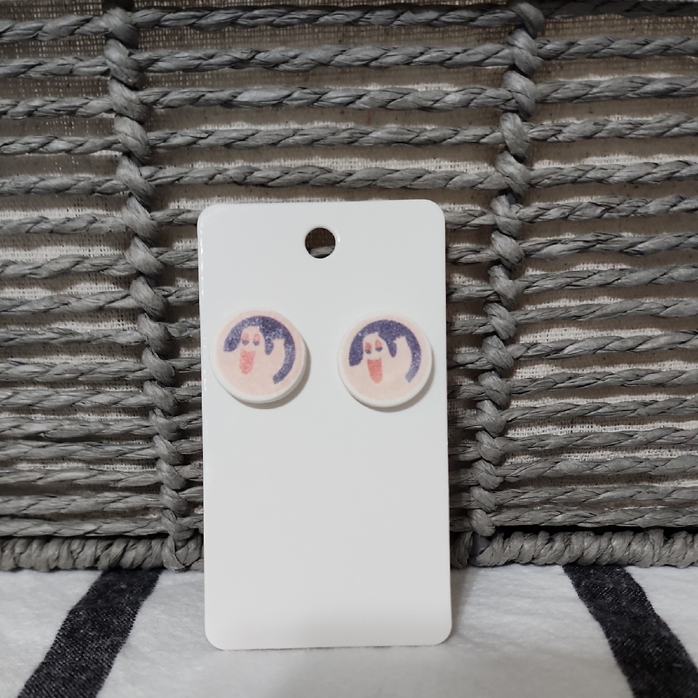 Halloween Ghost Cookie Earrings Handmade